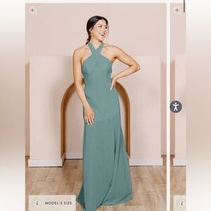 Revelry Athena Chiffon Bridesmaids Dress Rosemary Size 8